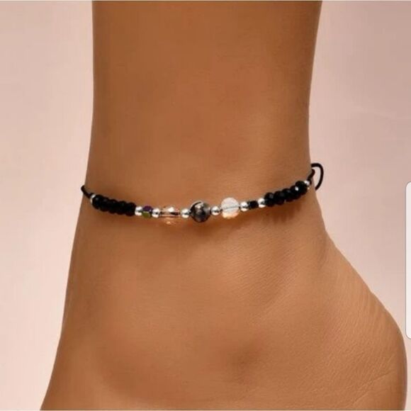 Adjustable crystal anklet - Picture 2 of 3